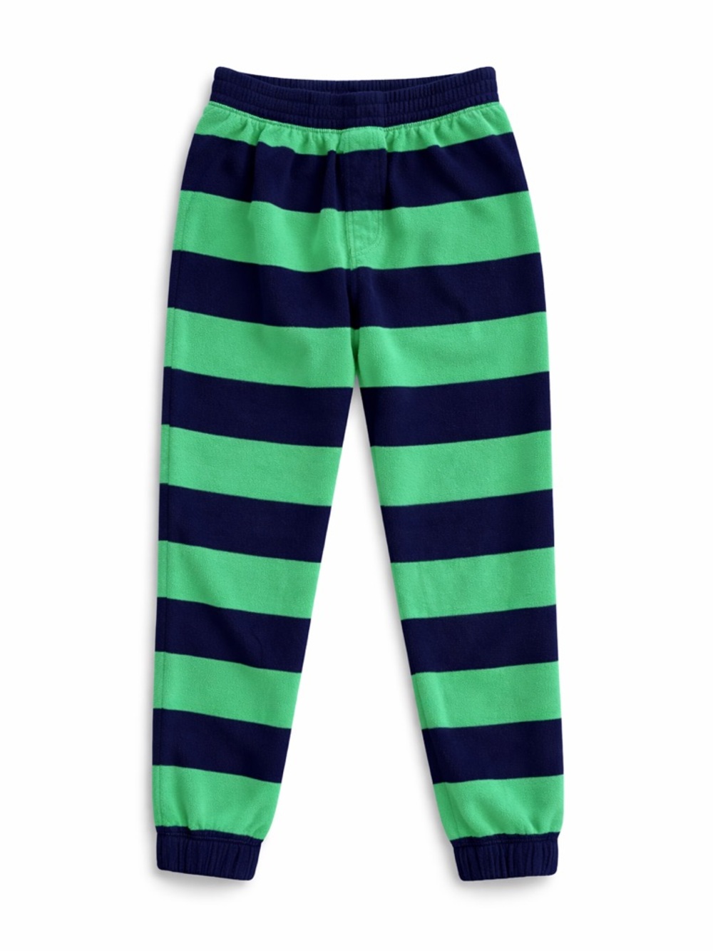 GAP Kids Fleece PJ Pajama Jammie Pants Green Navy Blue Stripe Cozy Sleep Size 12